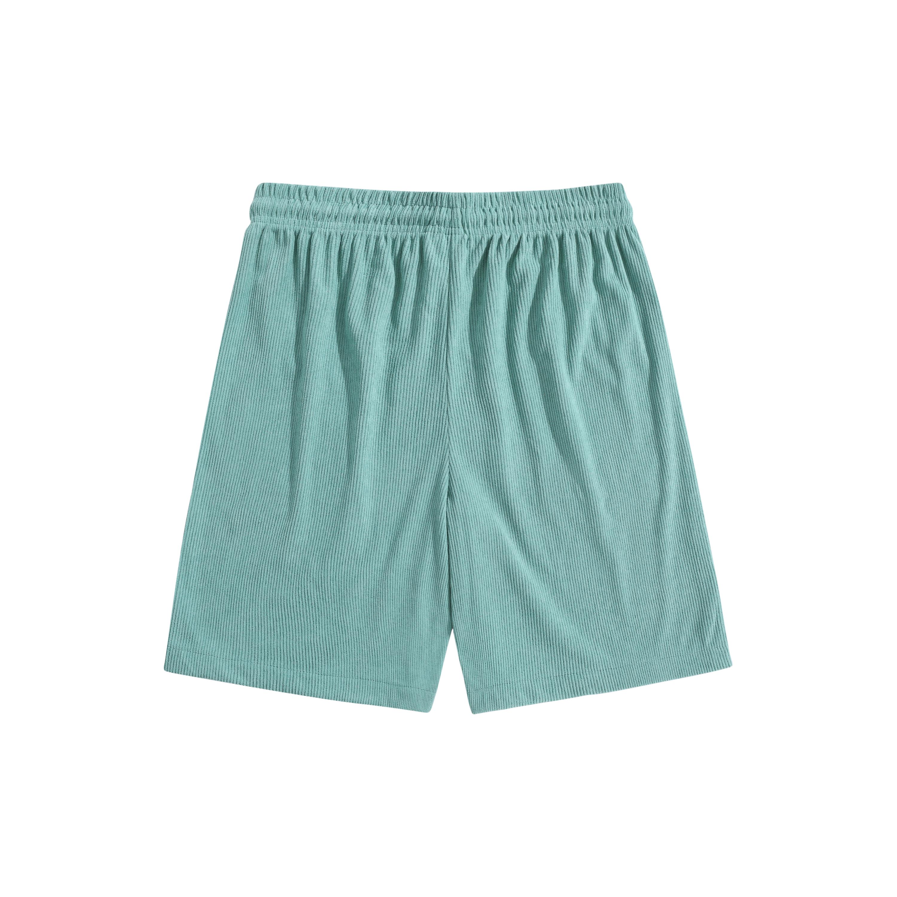 Men's summer corduroy casual shorts, loose straight beach shorts