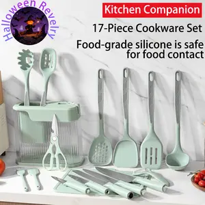 2026 Hottest Kitchen Must-Have! 17-Piece Tool Set, All in One Go Made of food-grade silicone that can directly contact ingredients, making your cooking experience effortless. Cookware