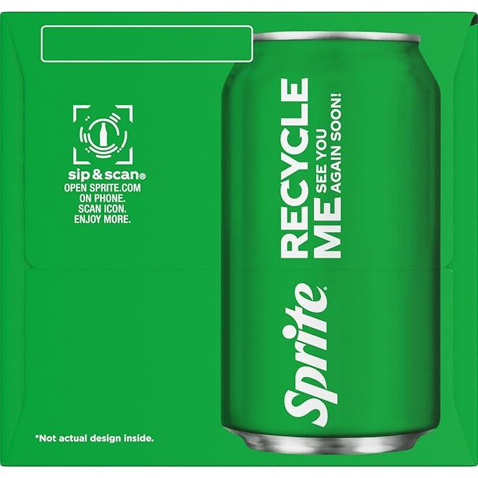 Sprite Lemon-Lime 12 fl oz Cans 12 Pack Refreshing Lemon Lime Soda Drink Classic Flavor Convenient 12-Pack Easy to Enjoy