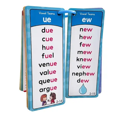 60 Pcs Natural Reading Phonics Learning Cards for Kids, Toddler Flash Cards, Portable Memory Flashcards, Educational Teaching Aids, New Condition, Word Cards