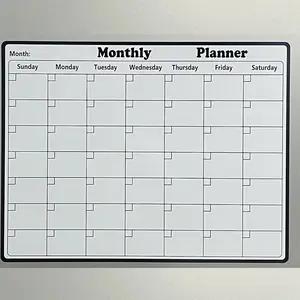 Dry Erase Monthly Calendar for Kitchen Refrigerator, Multi-Functional Planner, Rewritable Magnetic Calendar Sticker, Office Memo Helper