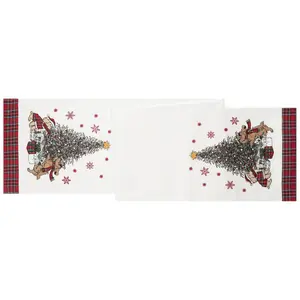 13" x 72" Festive Dogs Table Runner by Valerie