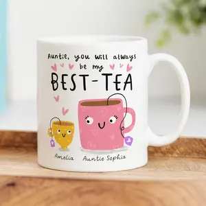 Auntie My BestTea Mug  Personalised Gift Funny Gift Auntie Gift Best Auntie Mug