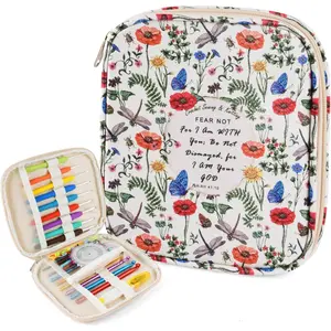 Portable Zipper Crochet Hook Storage Organizer Bag for Crochet Needles Knitting Accessories, Lightweight Easy to Hold, No Accessories Included