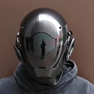 Black Cyberpunk Mask Cosplay Halloween Mechanical Cool Real CS Field Props Party Handsome Funny Shooting Mask