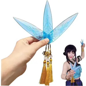 5 Inches Soft Plastic Translucent Dagger Props Safe and Cut-Proof for Cosplay and Halloween Party