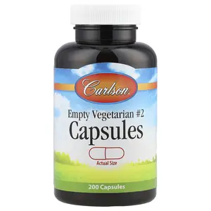 Carlson Empty Vegetarian #2 Capsules, 200 Capsules