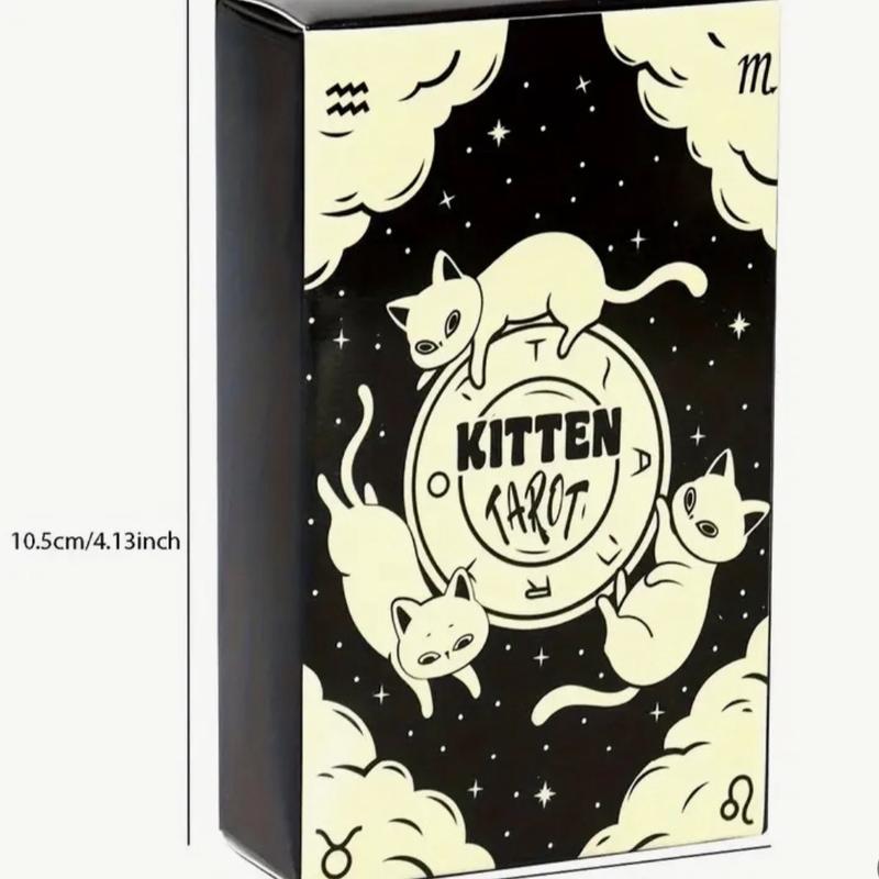 Pocket Size Classic Kitten Tarot Card Deck with 78 Cards No Guidebook taro cards 78-card deck Kitten Tarot fortune tell witchy gift tarot card affordable