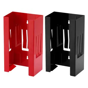 2-Pack Magnetic Glove & Tissue Dispenser, Black & Red, 8LB Capacity, Wall Mount, Glove Box Holder