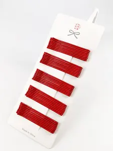 40-Pack 6cm Simple Hair Clips Set, Daily Commute Hairstyle Accessories, Plain Design, Casual Style, All Seasons Use