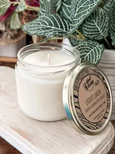 Light Linen Odor Eliminator Soy Candle | Hand-poured