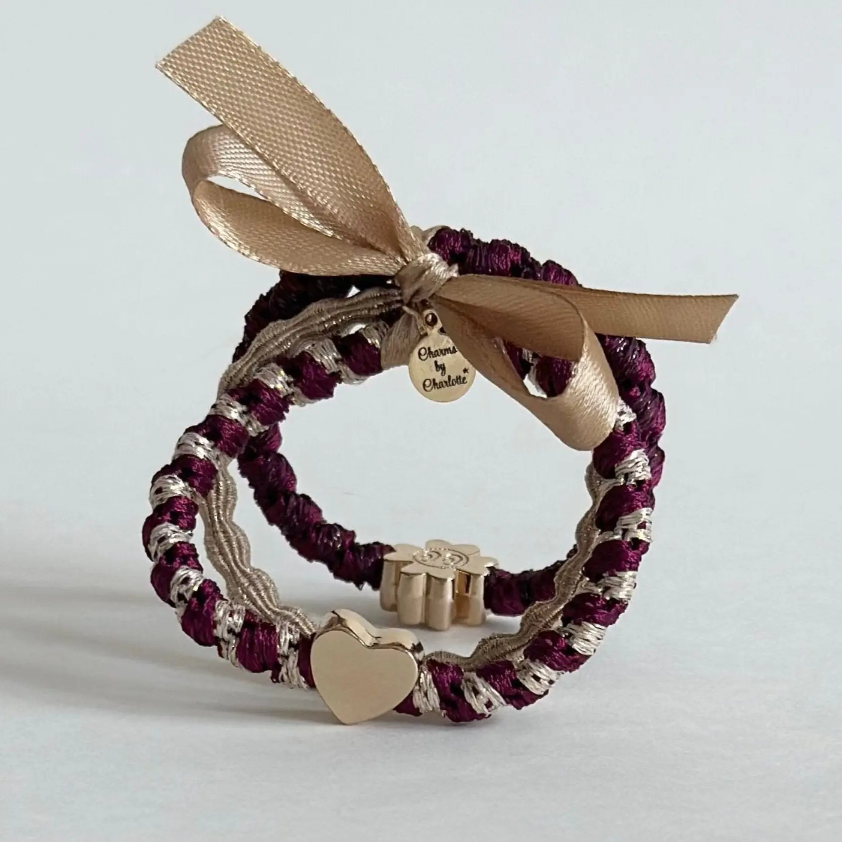 Charms by Charlotte Maroon Hair Ties Combo Pack of 3