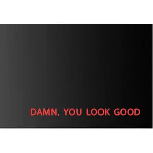 You Look Good Mirror and Wall Affirmation Vinyl Decal -1x10Inches - Boho Wall Art Sticker for Self-Confidence and Fun Mirror Decor (Orange)
