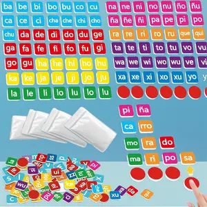 Spanish Phonics Magnetic Letter Tiles Spelling Reading Games for Kids Fridge Magnets Speech Therapy Homeschool Classroom Activities