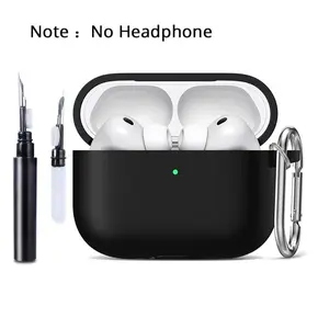 AirPods Pro 3 Case Soft Silicone Protective Cover for Apple AirPods Pro Third Generation, Includes Cleaning Set and Keychain, Blue, Protection