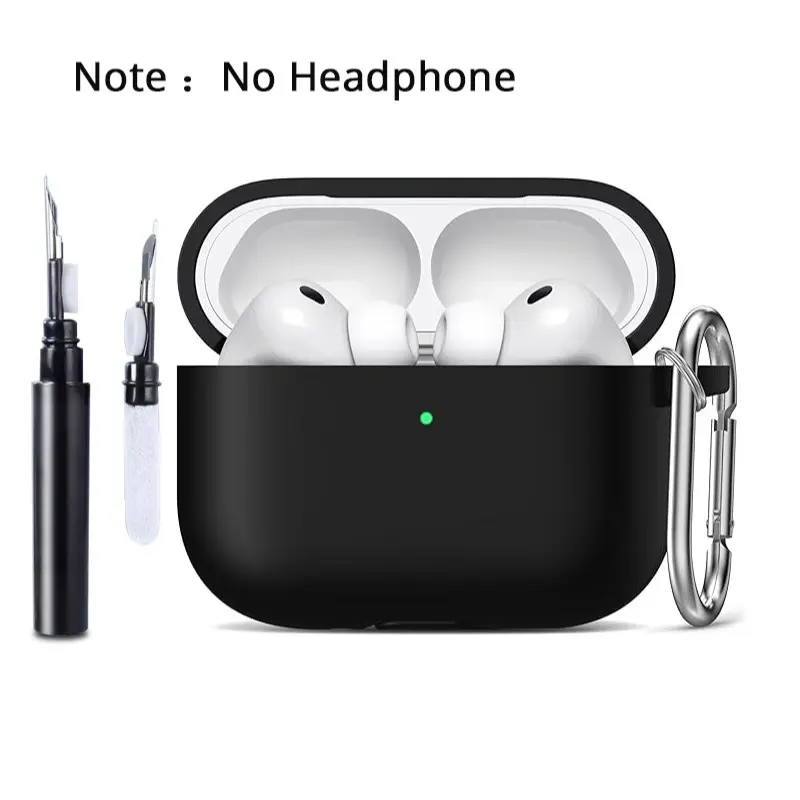 AirPods Pro 3 Case Wireless Soft Silicone Shockproof Protective Cover for Apple AirPods Pro Third Generation, Includes Cleaning Set and Keychain, Blue, Audio, Protection, Headphone Accessories