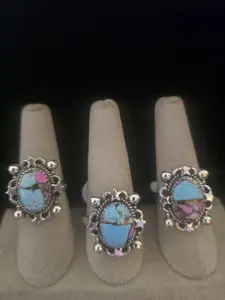“Cotton Candy Turquoise Ring – Sterling Silver, Size 8”