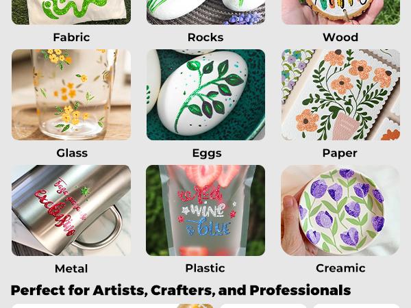 [JusArt] 32/24/16 Colors Glitter Markers Pen, Glitter Paint Pens, Shimmer Marker, Water-based Ink for Kids Adults DIY Crafts Greeting Birthday Cards Present Doodle Drawing Supplies, Paint Markers, Markers for Coloring, Art Supplies, Coloring Supplies