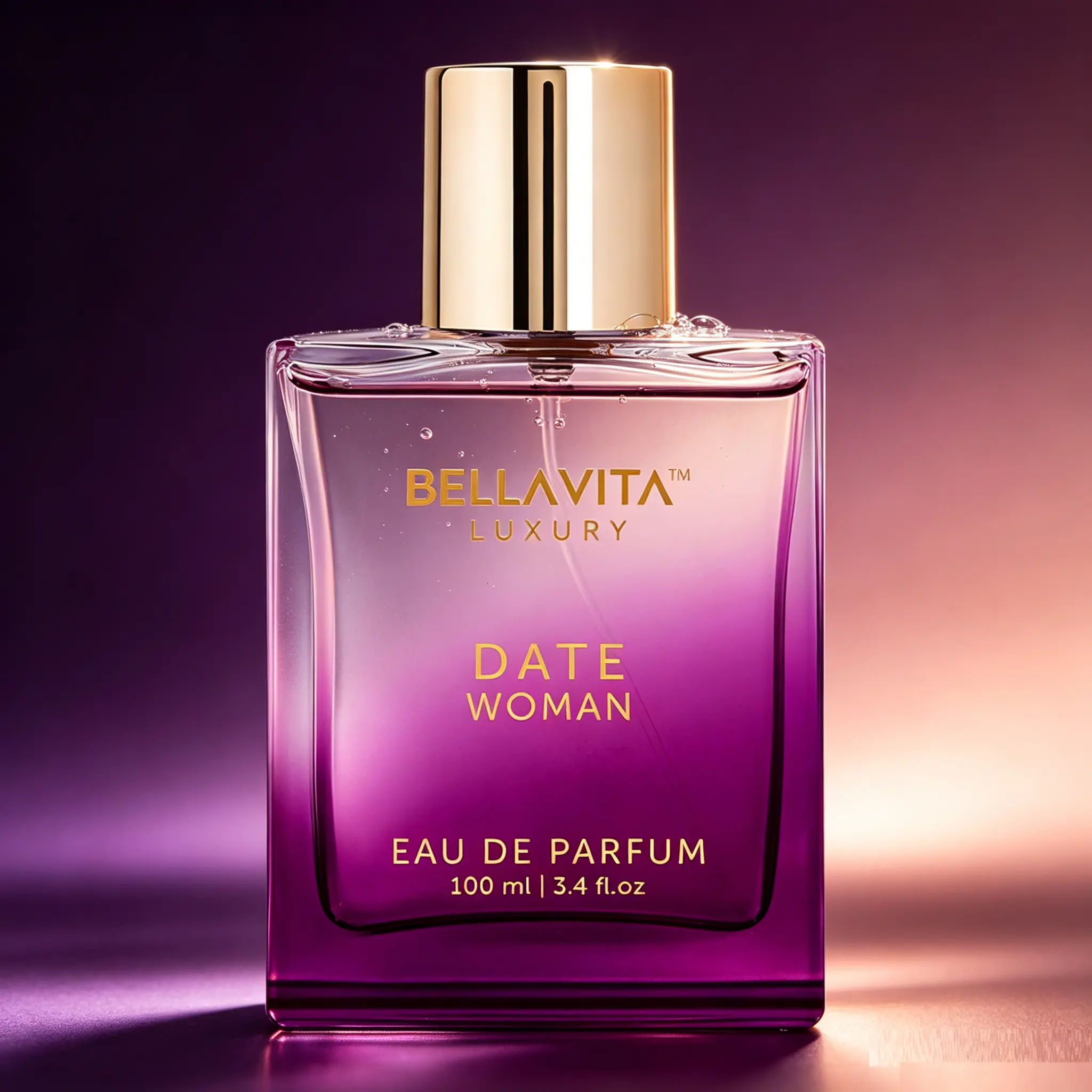 Bella Vita Luxury DATE Eau de Parfum for Women 100ml (3.4 FL OZ), Long-Lasting Floral Fragrance with Pink Pepper, Jasmine & Moss Notes