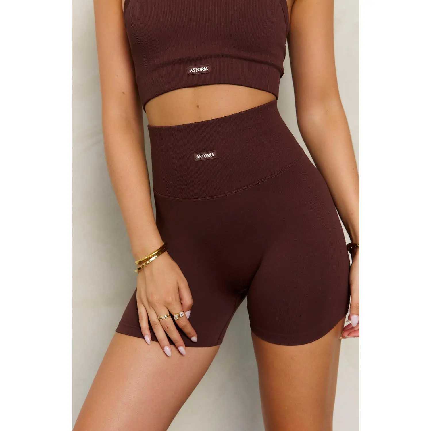 Astoria CONTOUR Ribbed Seamless Short - Espresso