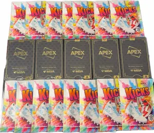20 Graded Slab Break Hits, 15 Kick Packs, 5 NBA Apex Black Diamond Boxes (NFL/NBA/MLB)