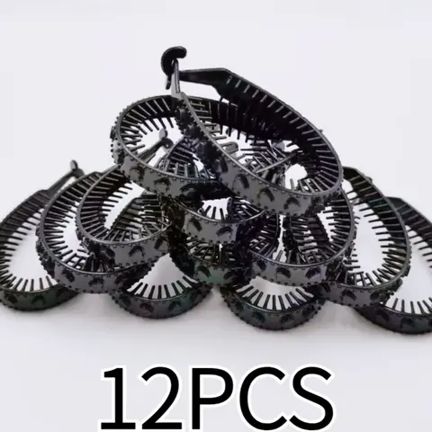12 Pcs Black Heart Hair Claw Clips Set, Secure Grip Resin Clips for Buns, Ponytails and Updos, Lightweight Hair Accessories for Daily Styling, Hair Decor