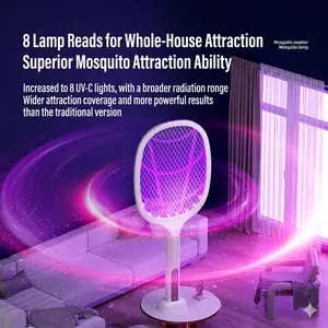 Portable UV LED Ambient Lamp for Home Kitchen, USB Rechargeable 365nm Light Wave Induction Device, Indoor Decorative Purple Light with Efficient Attraction Tech for Bedroom Office & Living Room