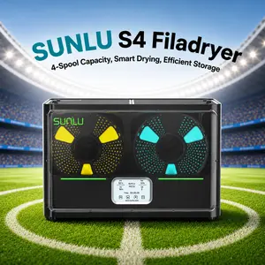 SUNLU Filadryer S4,Four-Spool 3D Printer Dehydrator with Rapid Heating, Auto Humidity Control Advanced Triple Fan Upgrade,Compatible with PLA,PETG,ABS,TPU,PA