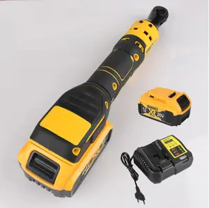 DEWALT DCF512 Right Angle Ratchet Wrench Cordless Brushless Variable Speed LED-Enabled Power Tool with 20V Battery and Charger