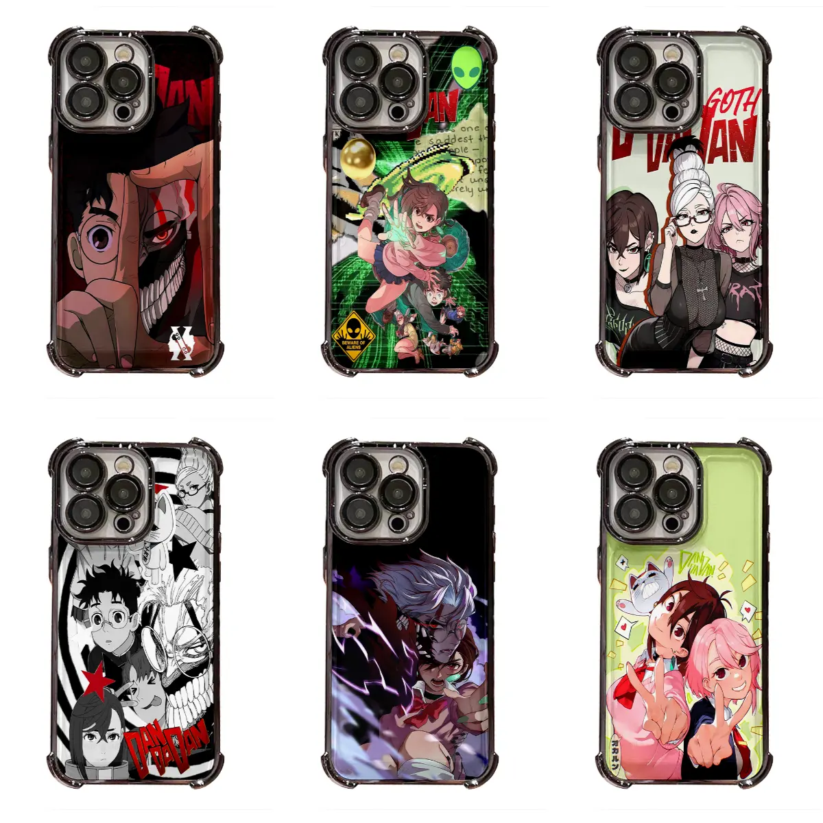 Anime Dandadan Colorful Classic Y2K Style Print Patterns Fashion Phone Case for IPhone 17 16 15 14 13 12 11 Pro Max Plus Air Anti Fall Protective Drop-proof Gift Unique Design