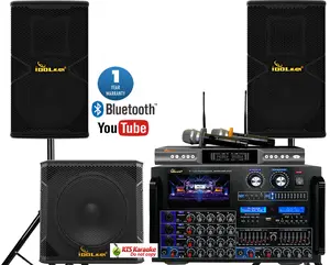 IDOLmain ASM17 | 8000W High-End Karaoke System With Digital Optical Built-In 1800W Loud Speakers, Dual Wireless Microphones And 1500W Subwoofer
