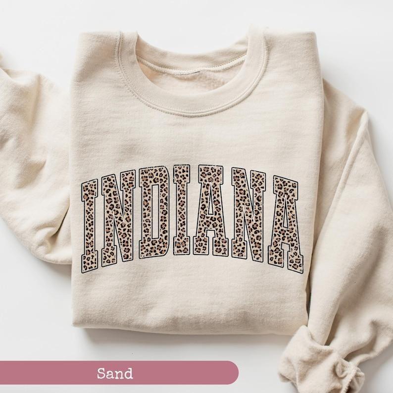 Indiana Sweatshirt, Gift For Friend, Indiana Sports Fan Gift, Indiana Trip Sweatshirt, University Student Gift, Indiana State…