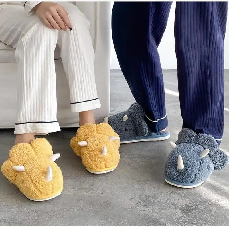 Charming New Home Cotton Slippers – Shark & Dinosaur Designs for Cozy Comfort