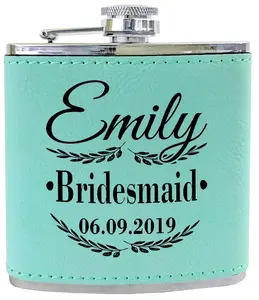 Unique Engraved Black Flasks Personalized Womens Gift 21st Birthday Favors Girls Trip Present Wedding Party Bridesmaids Thank You Gifts