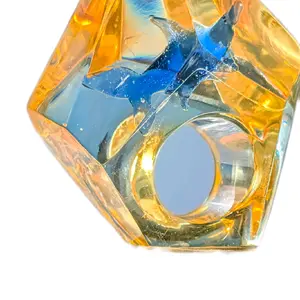 Monies Style Huge Resin Ring Size USA 7.5  EU 17.5  Acrylic Material Fashion Accessory