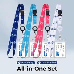 Nautical Lanyard – Retractable Buckle, PVC ID Card Holder, Durable & Stylish