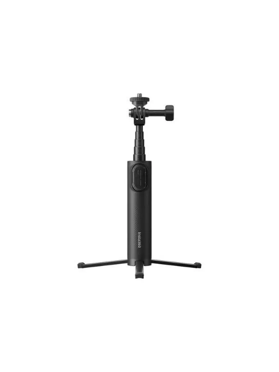 Insta360 CINSEAVA 2.0 Cassava Mini 2-in-1 Aluminium Tripod-Selfie Stick with Handle, Storage Slot, Remote, Adjustable Camera Mount for Vlogging, 360 Camera & Point-and-Shoot Tripod-Monopod (Black, Photography Electronics Accessory), 2-In-1 Tripod