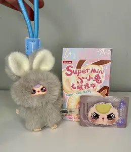 Baby Three BB3 Super Mini Bunny Plush  Letter E New Keychain Special Face