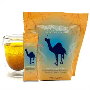 PARSEEDS - Natural Electrolytes Hydration Drink Mix - 13 Stick-Pack Pouch with Saffron, Rapid Hydration, No Salt! - Superfood Seed, Mixed, Powder, Beverage, Healthcare