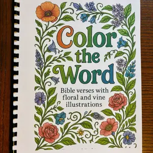 Color The Word.    Scripture Coloring Books. 25 pages of scripture