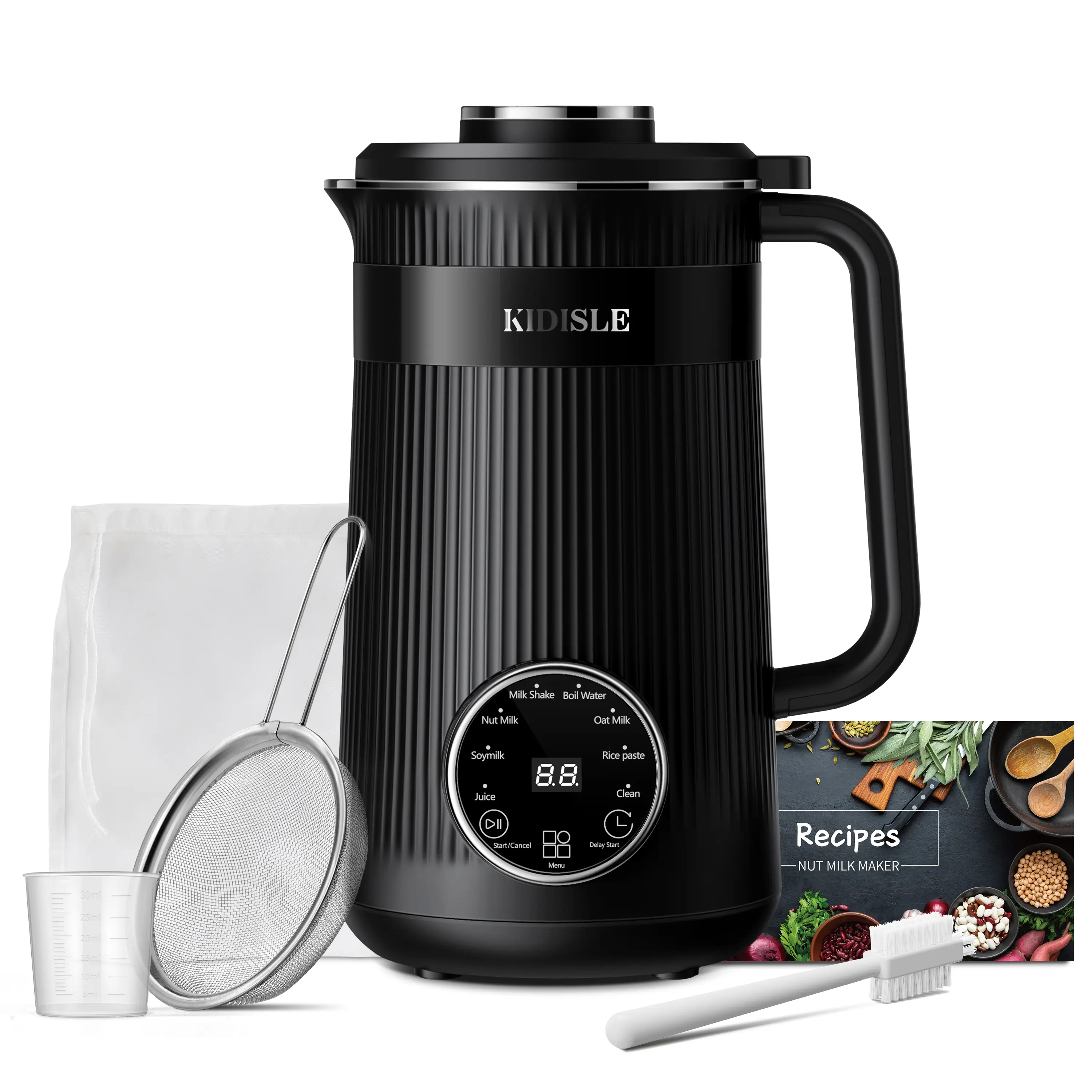 32oz Smart Soy & Nut Milk Machine | 4-in-1 Plant Milks | Timer Preset | All-Day Warm | No Hand-Wash | Busy Mornings & Family Use