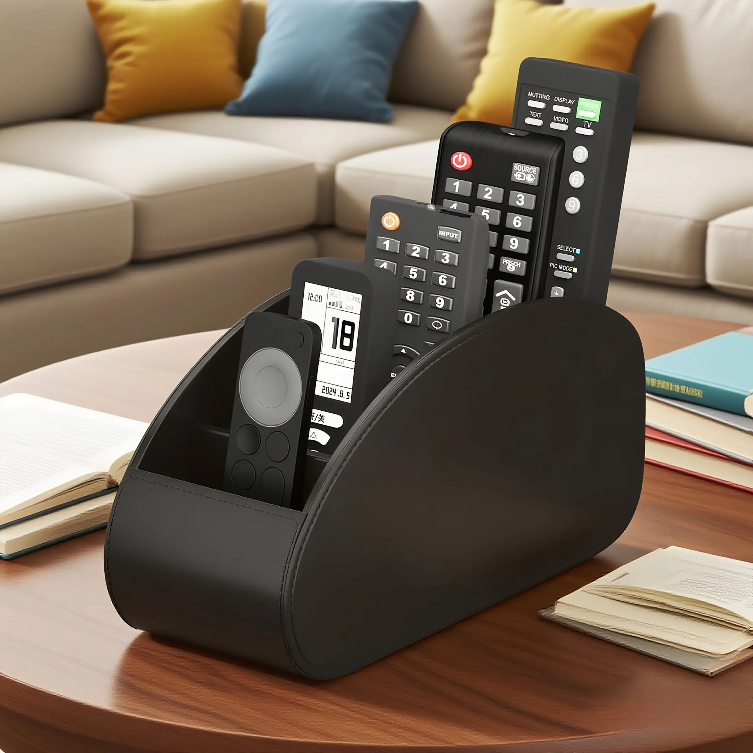 Remote Control Holder Stand Organizer for TV Media Player Pen Storage, Space Saving Desktop Bedside Table Accessory, Table Organizers, Desk Accessories