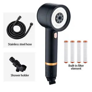 Filtered Shower Herd with Handheld,High Pressure Water Flow and Multiple Spray Modes Shower Head with Filter,Power Wash for Hard Water,Showerhead with ON/OFF Switch for Pets Bath