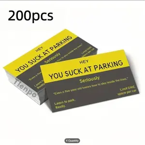 Funny Parking Card, 100pcs/set Waterproof Parking Card, Car Exterior Accessories for Car Decoration, Car Accessories, Windshield Sticker, Car Vehicle Decoration, Sticker For Cars