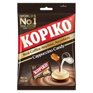 Kopiko Cappuccino Coffee Candy – Hard Candy Made with Real Coffee Extract – Pocket-Sized Energy Boost with Creamy Cappuccino Flavor – (Pack of 1)