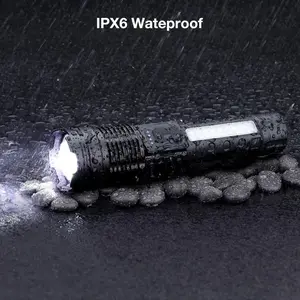 IPX6 Waterproof Laser Flashlight 980000 Lumens Rechargeable 1 Pack with 7 Light Modes, IPX6 Waterproof, Easy to Carry, 10 Hour Battery Life