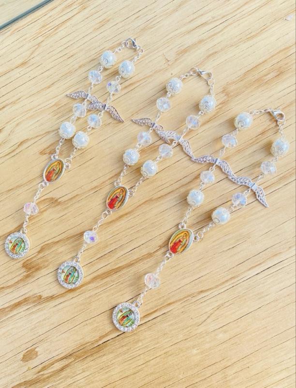 12pcs Recuerdos para Comunion, Bautizo y Confirmacion, mistrrios De vitgen De Guadalupe, Baptism Favor, First Communion