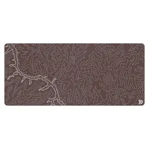 Brown Topograph Canyon Deskpad | Water-Resistant | 5mm Thick | Anti-Slip Rubber Base | Soft-Polyester Top