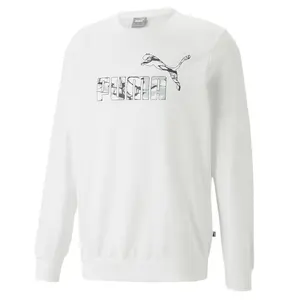 PUMA Mens Summer Splash Crew Neck Sweatshirt Casual - White