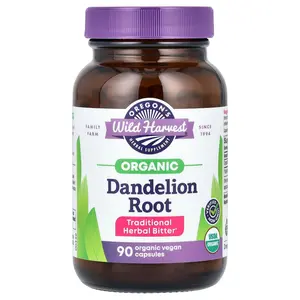 Oregon's Wild Harvest Organic Dandelion Root, 90 Organic Vegan Capsules (400 mg per Capsule)
